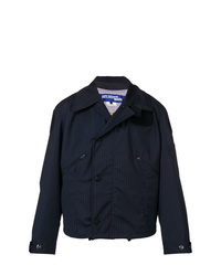 Camicia giacca a righe verticali blu scuro di Junya Watanabe MAN