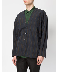 Camicia giacca a righe verticali grigio scuro di 08sircus