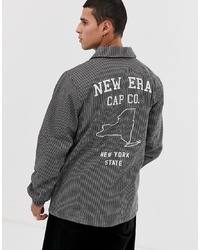 Camicia giacca a righe verticali grigio scuro di New Era
