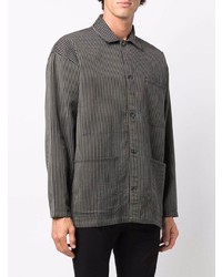 Camicia giacca a righe verticali grigio scuro di Closed