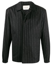 Camicia giacca a righe verticali nera di 1017 Alyx 9Sm