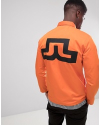 Camicia giacca arancione di J. Lindeberg