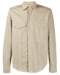 Camicia giacca beige di Ami Paris