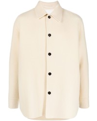 Camicia giacca beige di Jil Sander