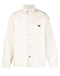 Camicia giacca beige di Prada