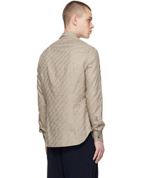 Camicia giacca beige di Emporio Armani