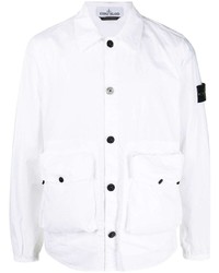 Camicia giacca bianca di Stone Island