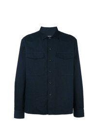 Camicia giacca blu scuro di AMI Alexandre Mattiussi