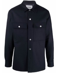Camicia giacca blu scuro di Jil Sander