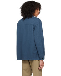 Camicia giacca blu di Sunspel