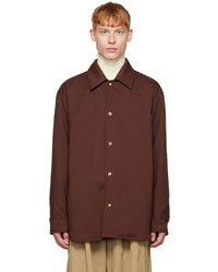 Camicia giacca bordeaux di Jil Sander