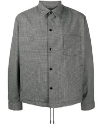 Camicia giacca con motivo pied de poule grigia di BOSS HUGO BOSS