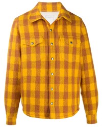 Camicia giacca di flanella a quadri gialla di Sandro Paris