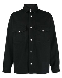 Camicia giacca di flanella nera di There Was One