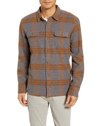 Camicia giacca di flanella scozzese multicolore
