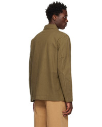 Camicia giacca di flanella senape di Universal Works