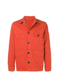Camicia giacca di jeans arancione