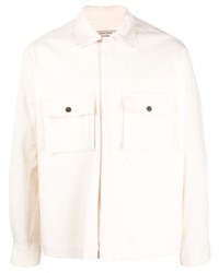 Camicia giacca di jeans beige di MAISON KITSUNÉ