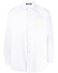 Camicia giacca di jeans bianca di Raf Simons
