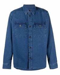Camicia giacca di jeans blu scuro di A.P.C.