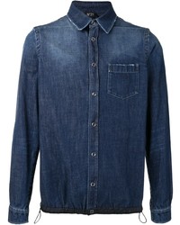 Camicia giacca di jeans blu scuro di N°21