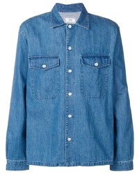 Camicia giacca di jeans blu di Ami Paris