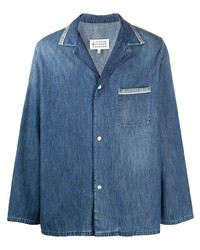 Camicia giacca di jeans blu di Maison Margiela
