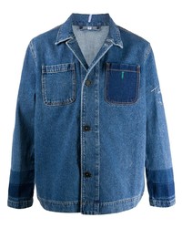 Camicia giacca di jeans blu di McQ