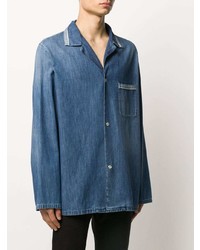 Camicia giacca di jeans blu di Maison Margiela