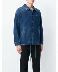 Camicia giacca di jeans blu di Kenzo
