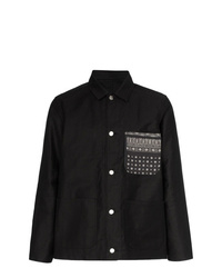 Camicia giacca di jeans stampata nera di Sophnet.