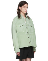 Camicia giacca di jeans verde menta di Ottolinger