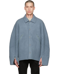 Camicia giacca di lana azzurra di A. A. Spectrum