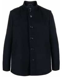 Camicia giacca di lana blu scuro di Aspesi