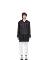 Camicia giacca di lana blu scuro di Junya Watanabe
