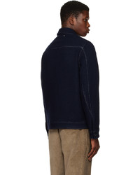 Camicia giacca di lana blu scuro di Ps By Paul Smith