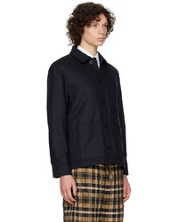 Camicia giacca di lana blu scuro di A.P.C.