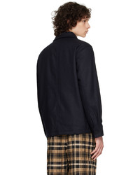 Camicia giacca di lana blu scuro di A.P.C.