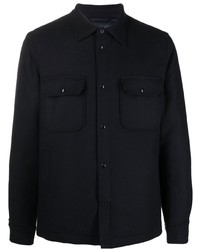 Camicia giacca di lana blu scuro di Woolrich