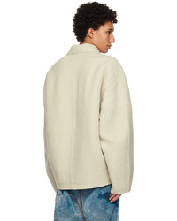 Camicia giacca di lana grigia di A. A. Spectrum