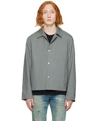 Camicia giacca di lana grigia di John Elliott