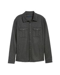 Camicia giacca di lana grigio scuro