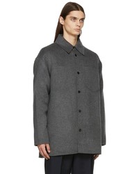 Camicia giacca di lana grigio scuro di Acne Studios