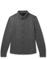 Camicia giacca di lana grigio scuro di Loro Piana