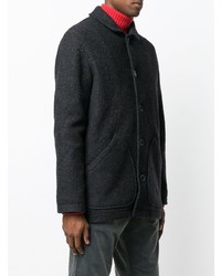 Camicia giacca di lana grigio scuro di YMC