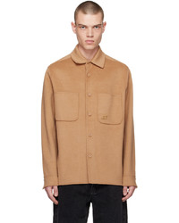 Camicia giacca di lana marrone di Axel Arigato