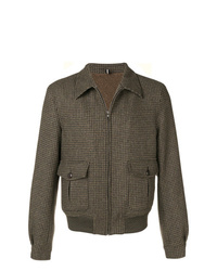 Camicia giacca di lana marrone di Lardini