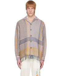Camicia giacca di lana multicolore di HARAGO