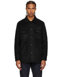 Camicia giacca di lana nera di Alexander McQueen