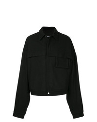 Camicia giacca di lana nera di Berthold
